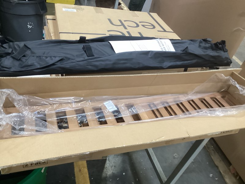 Condition photo showing New/Like New for 2 pack bamboo under bed storage with wheels, 39”x20”x7.8” lager under bed storage containers (brown)