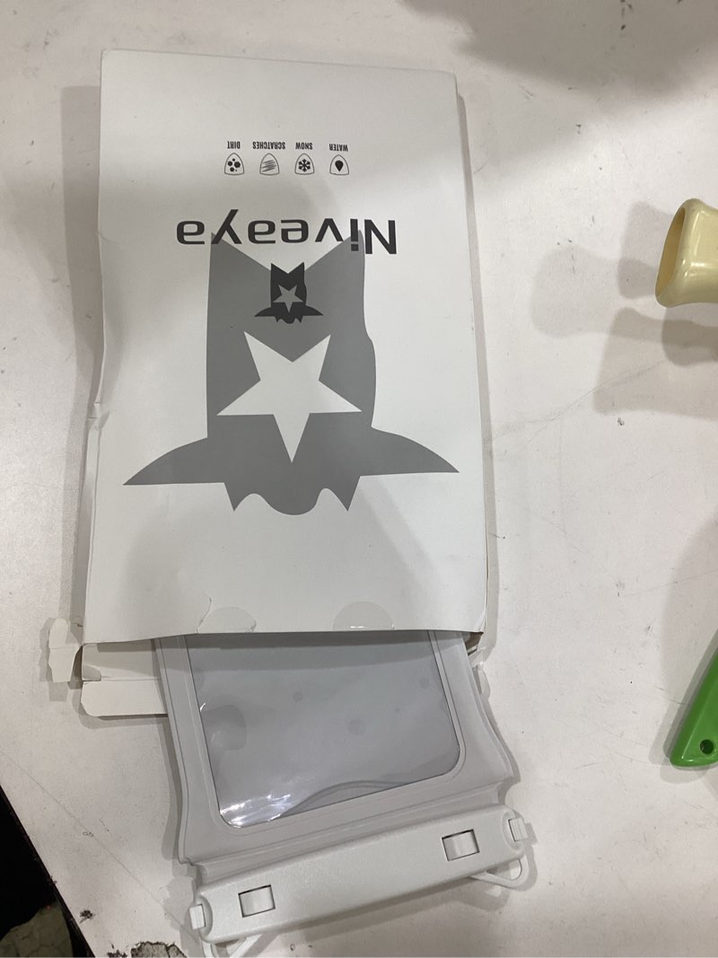 Condition photo showing New/Like New for Niveaya Double Space Waterproof Phone Pouch - 2 Pack, Waterproof Phone Lanyard Case with iPhone 17/16/15/14/13 Pro Max up to 8.3", Phone Dry Bags for Vacation Beach Pool Kayak Cruise Travel Essentials Black + White Medium 8.3"