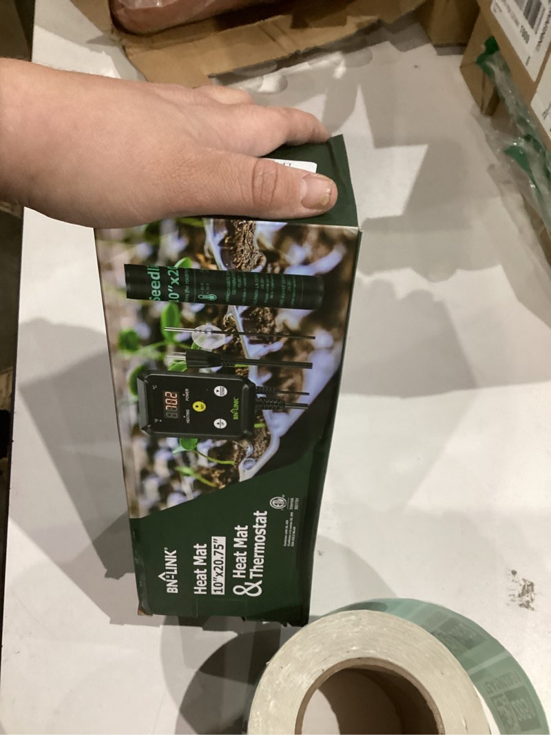 Condition photo showing New/Like New for BN-LINK Seedling Heat Mat with Thermostat Controller Combo Set, 10" x 20.75" Plant Heating Mat for Seed Starting with Temperature Control for Indoor Growing, Plants Germination