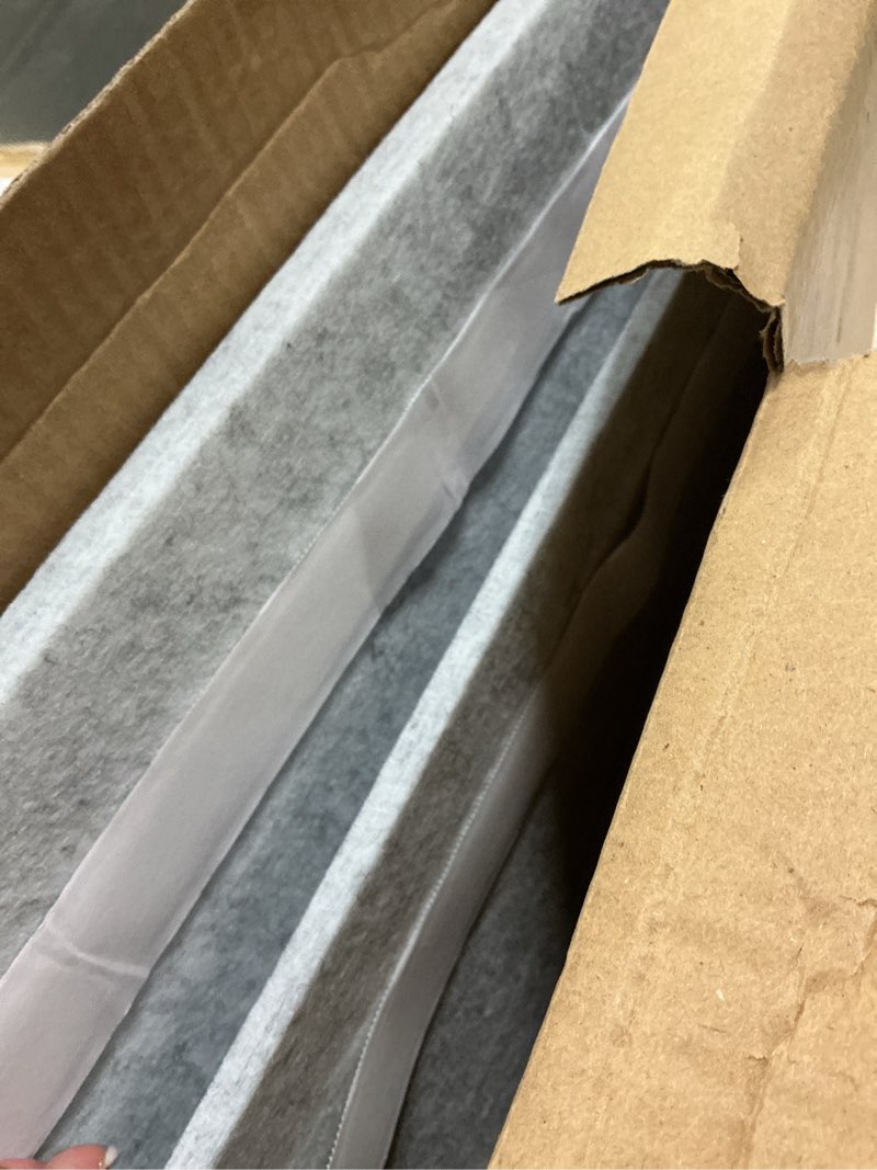 Condition photo showing As Is for Foldable Bulletin Board, 36x24 Inch Cork Board Alternative, Felt Pin Board for Wall Mounting, Photo 