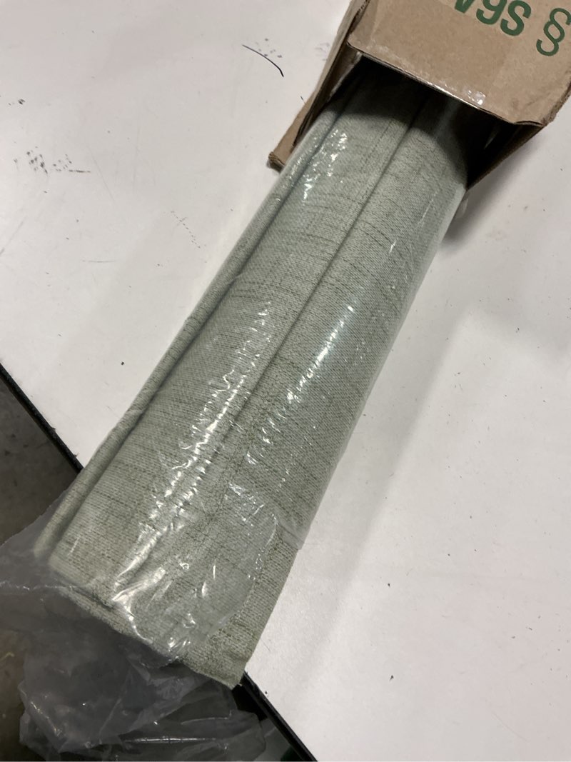 Condition photo showing Good Condition for chicology roman shades for windows, roman window shades, roman shades, blackout shades, window treatments, window shades for home, window shade, 27" w x 64" h, del mar sandscastle (blackout) del mar sandscastle (blackout) 27"w x 64"h