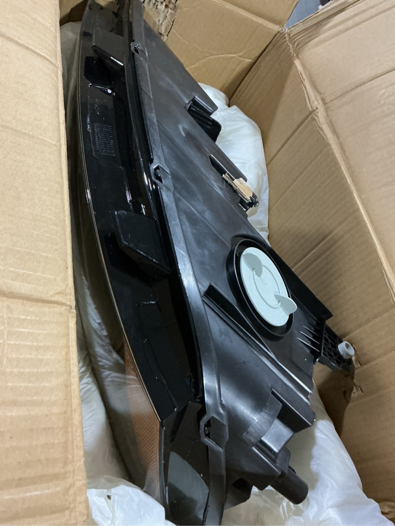 Condition photo showing As Is for headlights assembly compatible with 2012 2013 2014 2015 volkswagen vw passat - replace 561941006d, 3411131ras2, and vw2503148 - chrome housing headlamp passenger side passenger side headlights (rh)