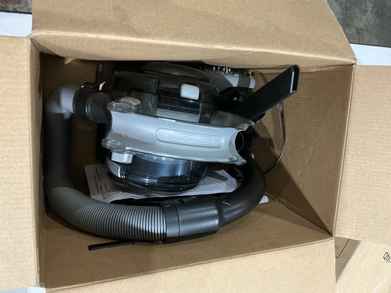Condition photo showing As Is for black & decker bdh2020fl dustbuster flex 20v max brushed lithium-ion cordless hand vacuum kit (1.5 ah)