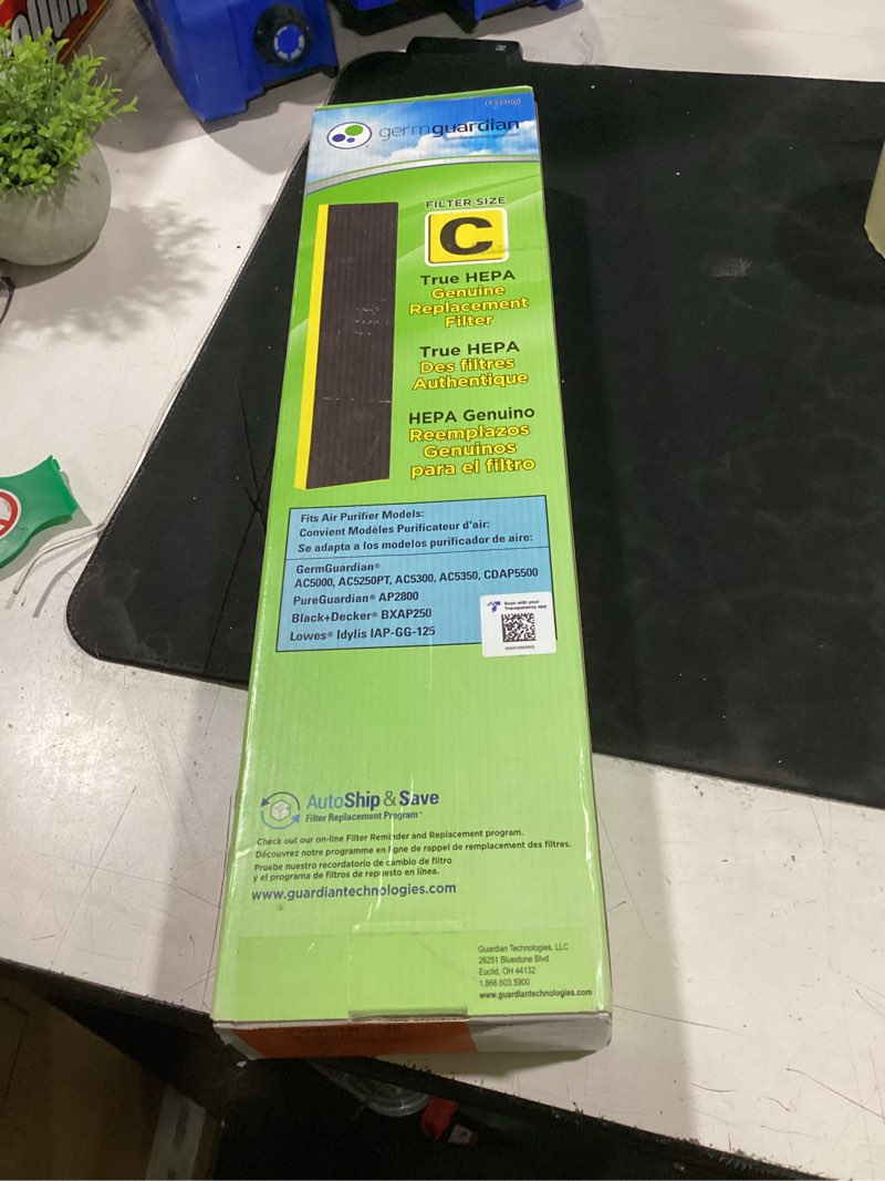 Condition photo showing Good Condition for germ guardian flt5000 true hepa genuine replacement filter c for air purifier for germguardian ac5000e, ac5250pt, ac5300b, ac5350b, cdap5500