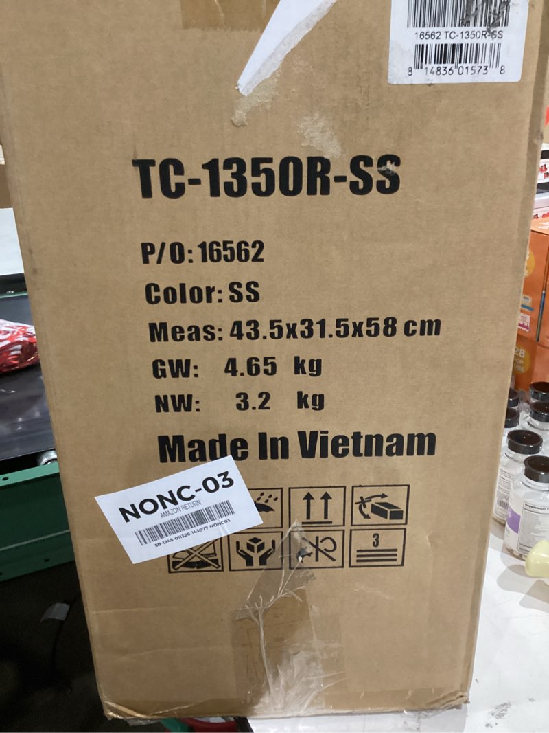 Condition photo showing Good Condition for FDW Kitchen Trash can for Bathroom Bedroom Home Office Automatic Touch Free Garbage bin with lid Brushed Stainless Steel Rectangular 13 Gallon / 50L Stainless Steel Stainless Steel