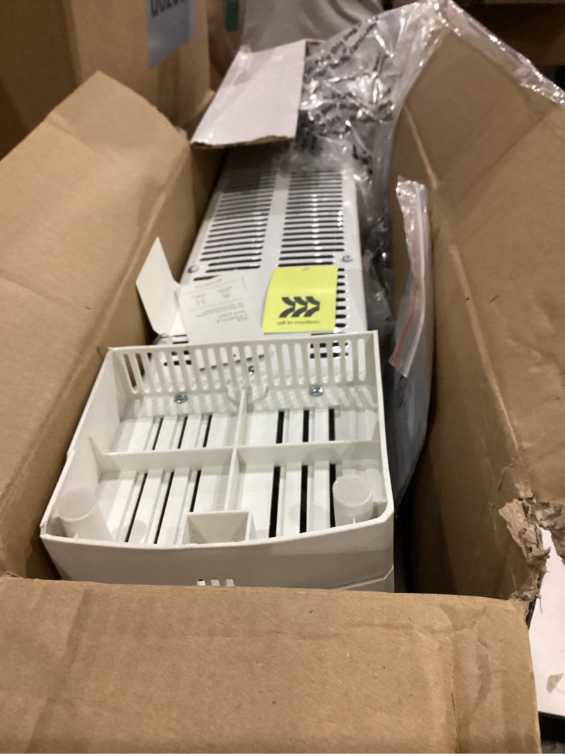 Condition photo showing As Is for EZ-HEAT 1,500 Watt Baseboard Space Heater with Adjustable Thermostat, Dent-Proof End Panels, Overheat Protection, Tip-Over Switch, & Stay-Cool Body, CZ600