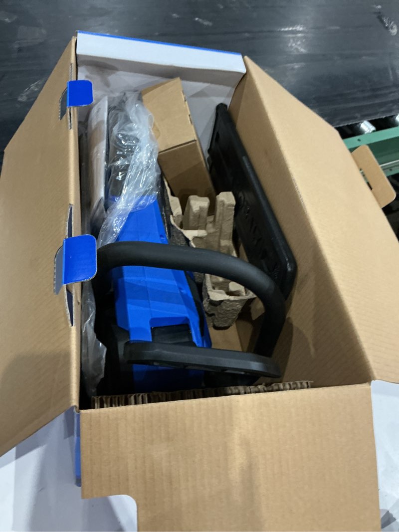 Condition photo showing As Is for kobalt gen4 40-volt 14-in battery 4 ah chainsaw (battery and charger included)