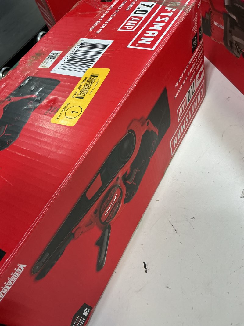 Condition photo showing As Is for craftsman 120 volts 7-amp belt corded sander with dust management