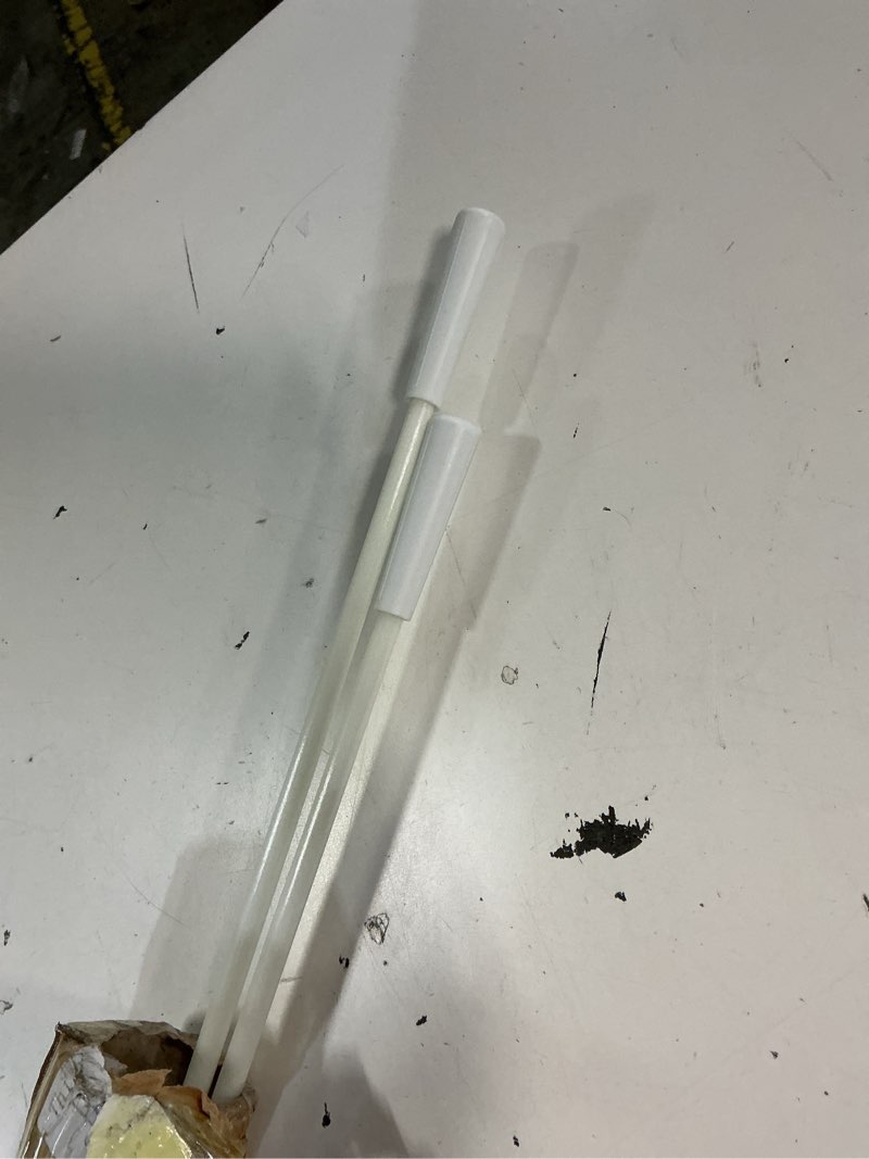 Condition photo showing Good Condition for bokon 2 pieces white fiberglass blind wand vertical blinds stick replacement with hook and handle for window opener accessory(48 inch) fiberglass 48 inch