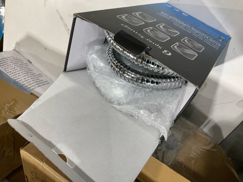 Condition photo showing Good Condition for 6-setting shower head with handheld, jdo high pressure hand held shower head, 4.7 inch chrome detachable showerhead set with 59 inch stainless steel hose and adjustable showerhead holder 6 modes chrome