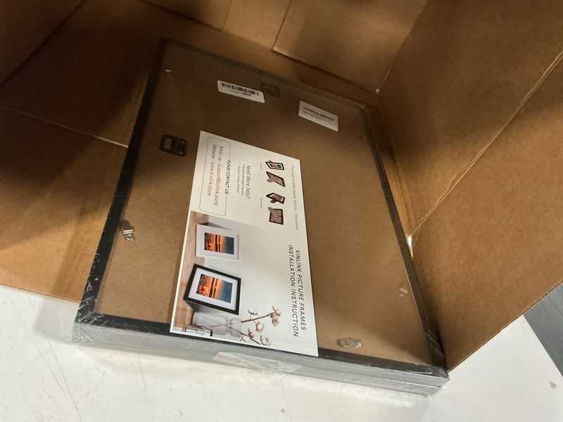 Condition photo showing Good Condition for ENJOYBASICS 13x19 Picture Frame, Display for 13 x 19 Poster, Wall Gallery Photo Frames, Black, 2 Pack Black 13x19