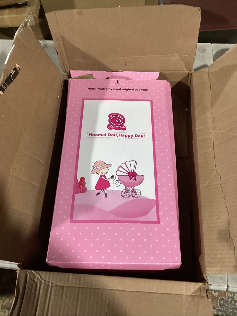 Condition photo showing Good Condition for HOOMAI Lifelike Reborn Baby Dolls with Soft Body African American Realistic Girl Doll 22.8 Inch Best Birthday Gift Set Aria