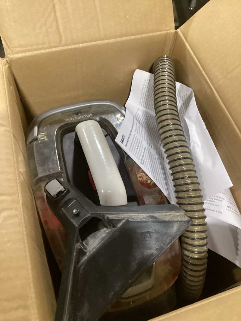 Condition photo showing Good Condition for hoover cleanslate plus portable carpet + upholstery spot cleaner machine, powerful suction with versatile tools, pet stain remover, car and auto detailer, pair with hoover carpet cleaner solution