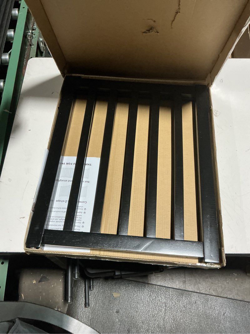 Condition photo showing Good Condition for LZRS 2-Panel Wooden Free Standing Foldable Dog Gate Indoor – Solid Hardwood 24" High, Step-Over Safety Pet Gate for Doorways, Stairs & Small Spaces - Indoor Use, Black Black 24"Height-2 Panel