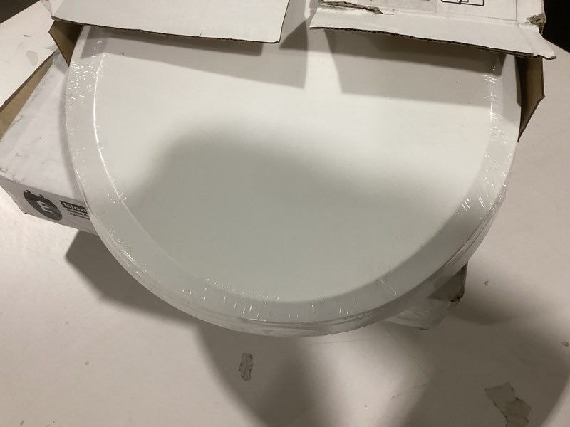 Condition photo showing New/Like New for KOHLER Cachet Nightlight Round Toilet Seat Soft Close, ReadyLatch®, White White Round Night Light