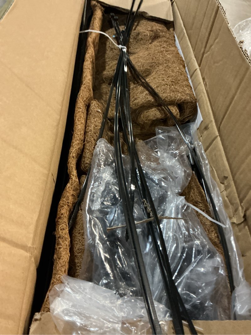 Condition photo showing Good Condition for 4 pack raised garden bed corner brackets, 3"x 3" x 6" metal corner brackets for 9"-12" garden bed with screws for wood frame, flower or vegetable planter garden 3"x 3" x 6" matte black -4pack