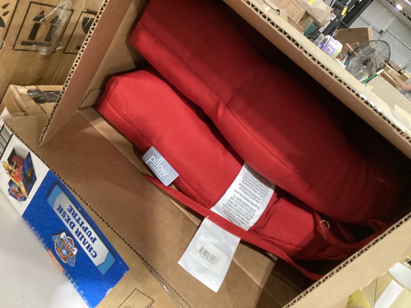 Condition photo showing Good Condition for pillow perfect outdoor/indoor pompeii chair pads, 15.5" x 14.5", 2 pack,red red 15.5" x 16"