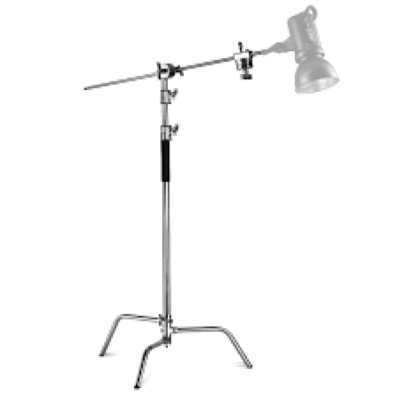 NEEWER Pro 100% Stainless Steel Heavy Duty C Stand with Boom Arm, Max Height 10.5ft/320cm Photograph
