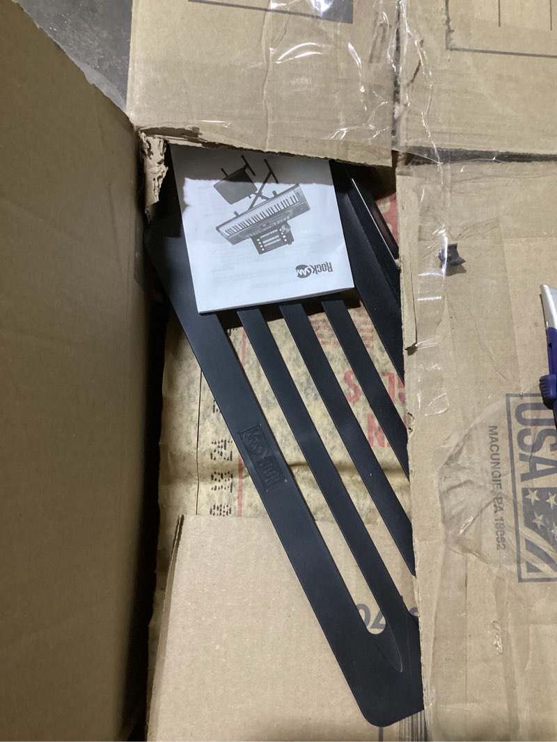 Condition photo showing Good Condition for RockJam 61 Key Keyboard Piano Stand With Pitch Bend Kit, Piano Bench, Headphones, Simply Piano App & Keynote Stickers 61 Key Kit with Pitch Bend