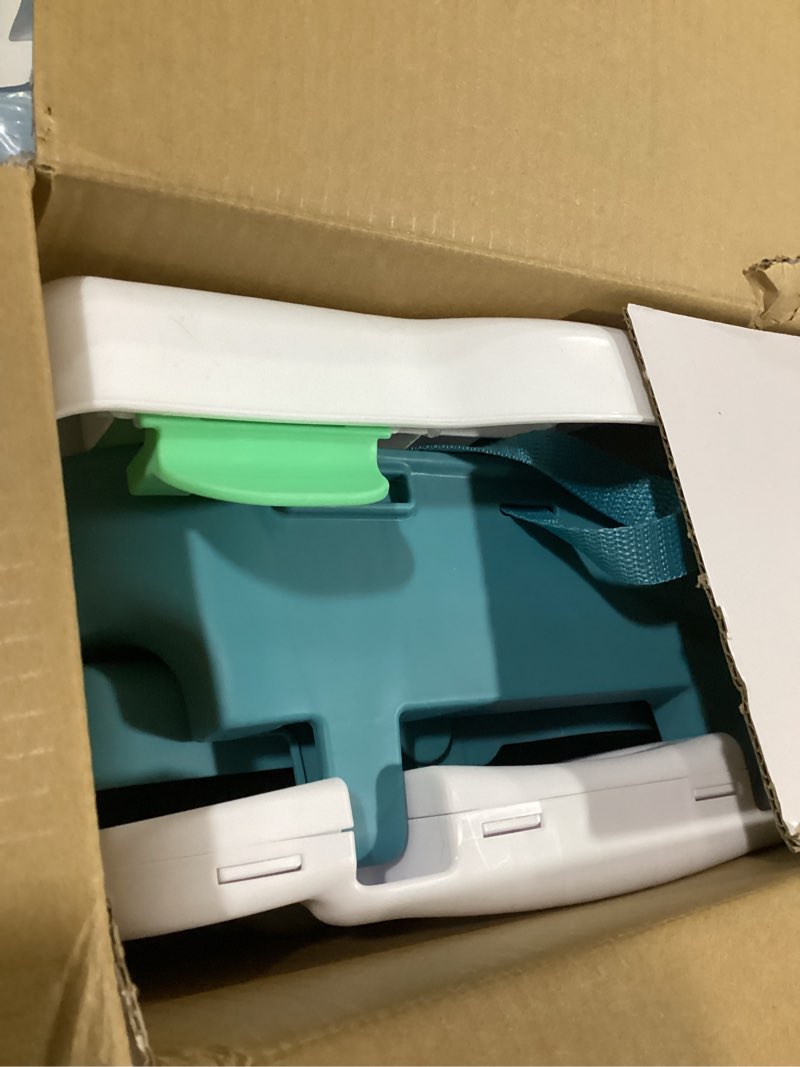 Condition photo showing Good Condition for ingenuity deluxe comfort folding baby booster - adjustable height - cushioned - lightweight, grey - 6m-3y grey 6 month - 3 year