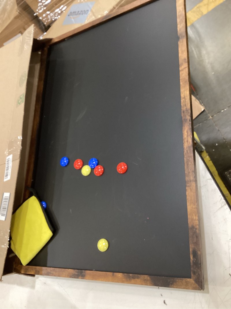 Condition photo showing Good Condition for u brands magnetic chalkboard, 24" x 36", rustic wood frame, premium matte surface 23"w x 35"h