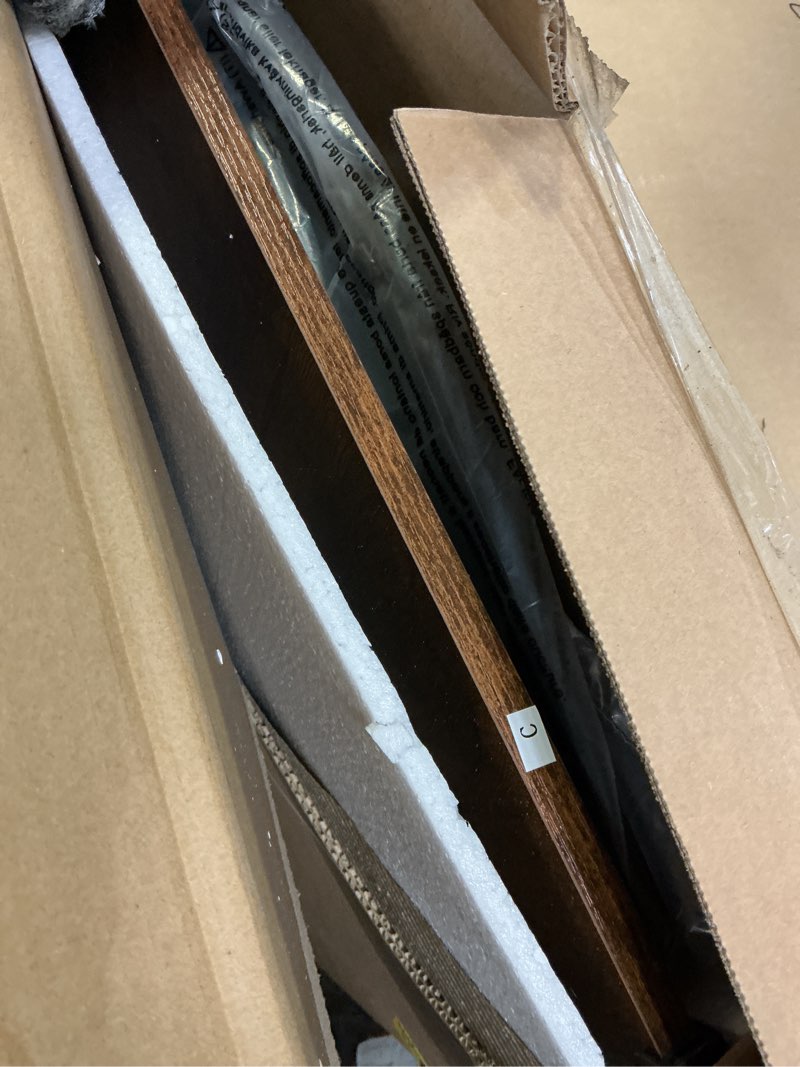 Condition photo showing Good Condition for DUMOS 32 in Small Computer Desk for Home Office, Modern Study Work Table Simple Style for Bedroom, Writing Desks with X-Shaped Reinforcement, Rust 32 Inch-1 Pack Wood Brown