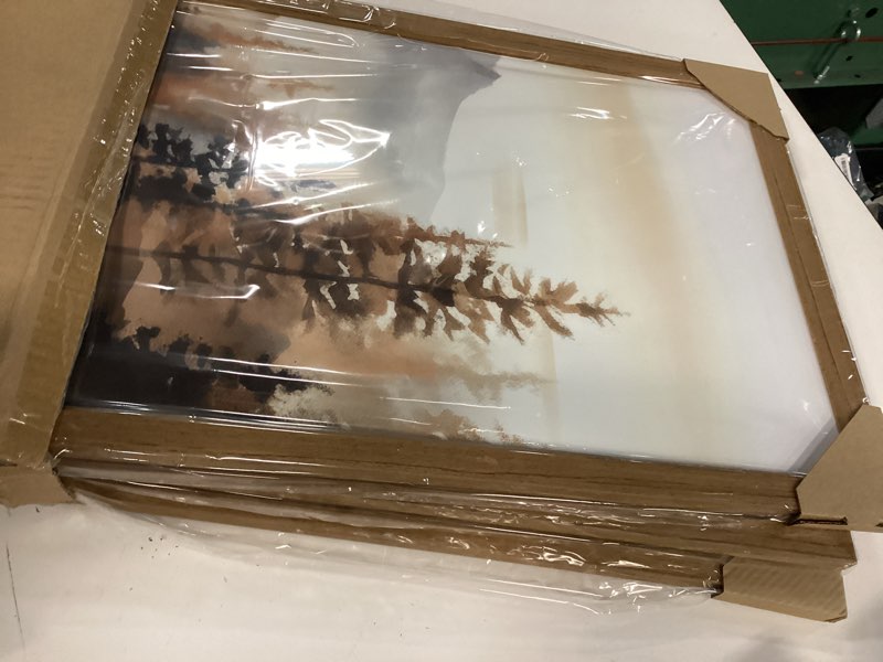 Condition photo showing New/Like New for Neutral Mountain Wall Art Decor Set of 3 Forest Canvas Wall Art Poster Landscape Wall Art Artwork Mo