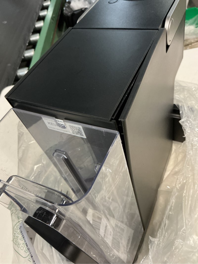 Condition photo showing As Is for keurig k-slim single serve k-cup pod coffee maker, multistream technology, 3 brew sizes, slim and sleek design, 46oz removable reservoir, black