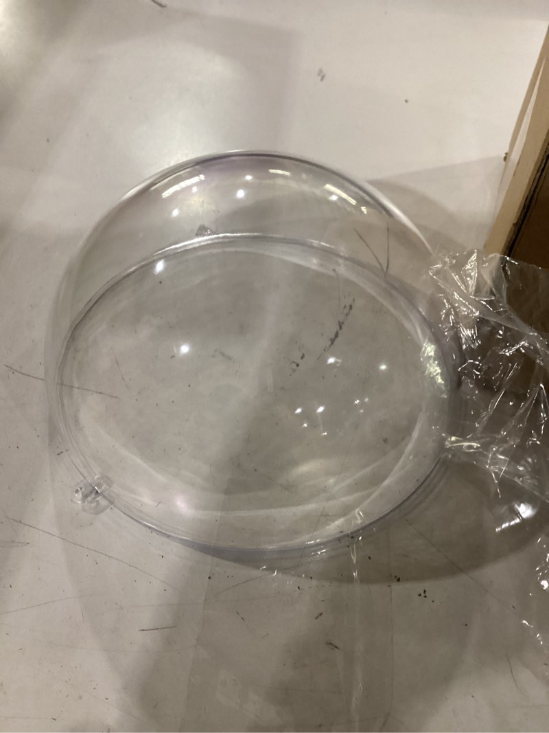 Condition photo showing Good Condition for acrylic hollow ball, clear plastic fillable ornaments ball, diy clear plastic balls for new years present,xmas tree,home decoration,wedding,party (7.87inch/5pcs)