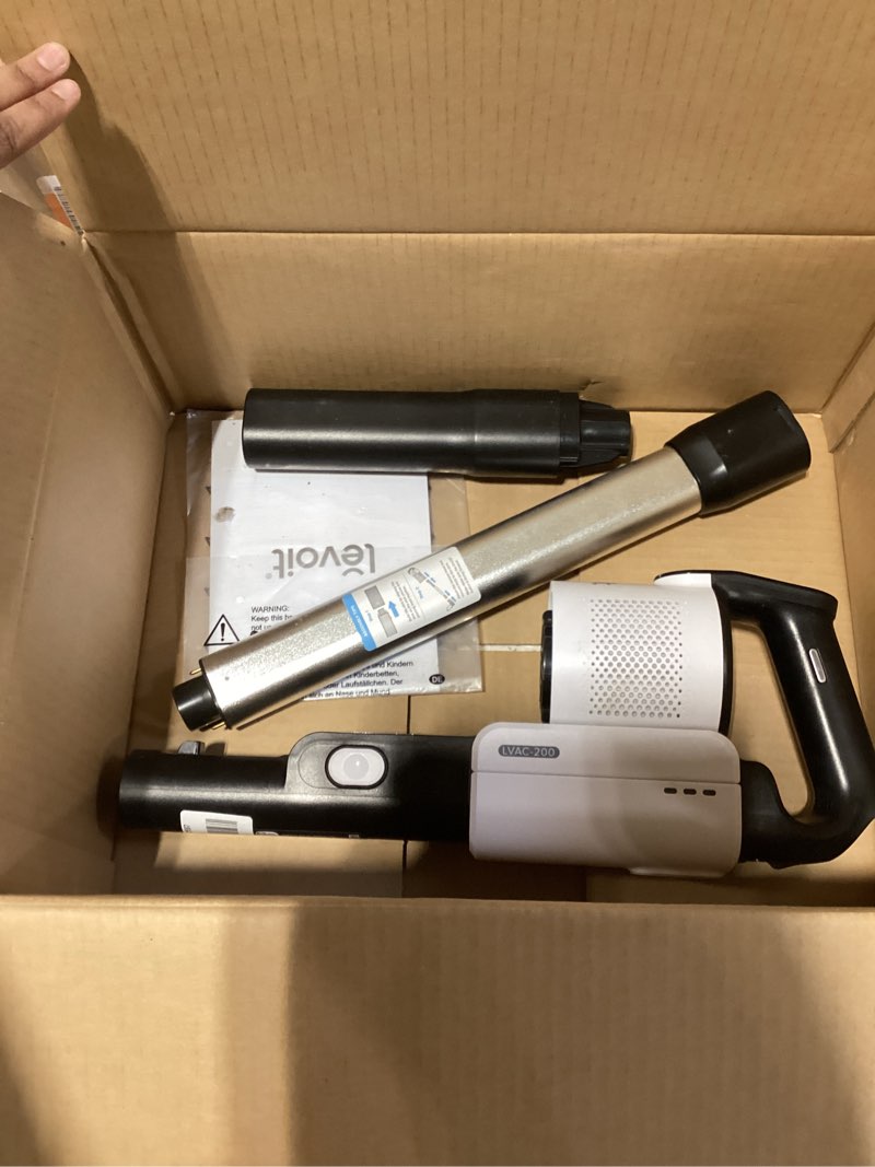 Condition photo showing As Is for LEVOIT Cordless Vacuum Cleaner, Stick Vac with Tangle-Resistant Design, Up to 50 Minutes, Powerful Suction, Rechargeable, Lightweight, and Versatile for Carpet, Hard Floor, Pet Hair, LVAC-200 LVAC-200 Essential