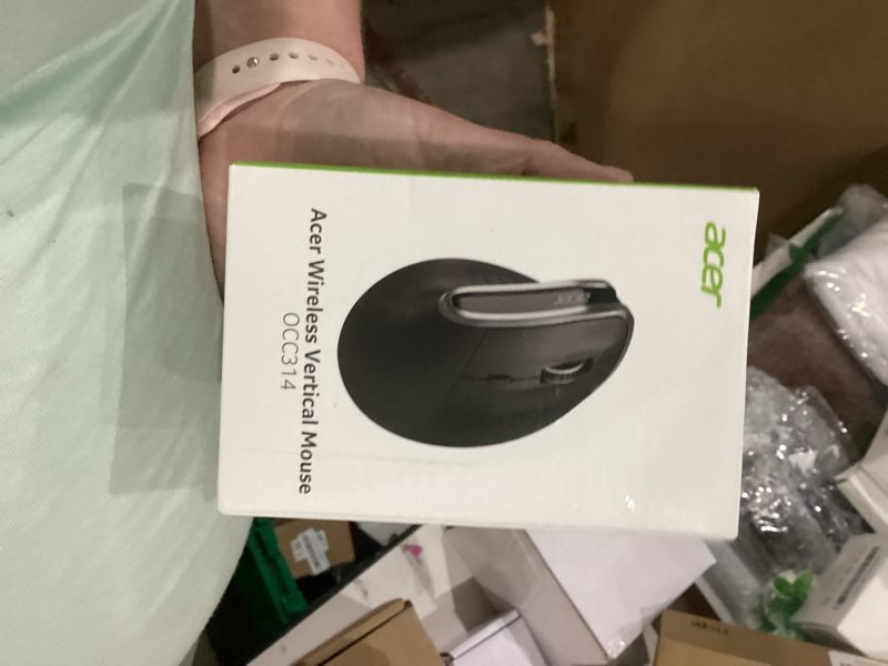 Condition photo showing As Is for acer Ergonomic Mouse Wireless, Vertical Computer Mouse for Office, Ergo Mice Rechargeable for Medium to Large Sized Hands, 2.4GHz USB Receiver, 800/1200/1600 DPI, 6 Buttons for Laptop, PC and Desktop OCC314