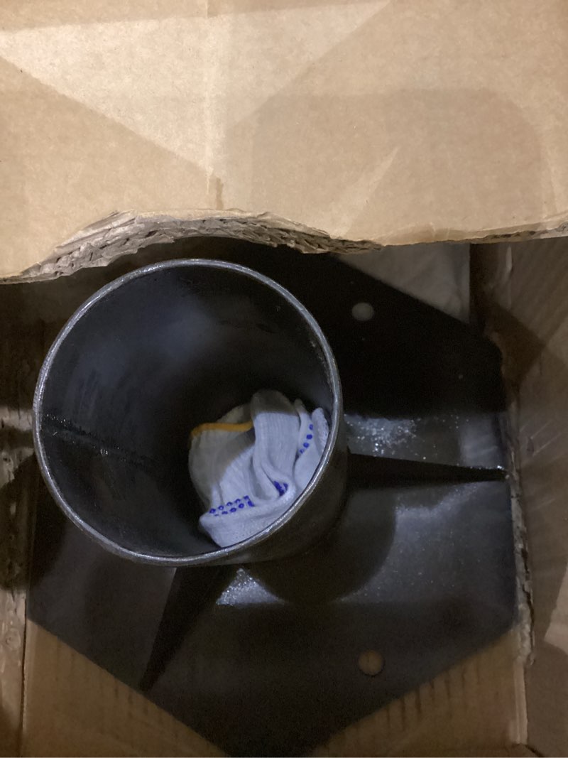 Heavy Duty Pier Mount Base, Outdoor Light Post Base for 3 inch Surface Mount Post, Black Post Flange