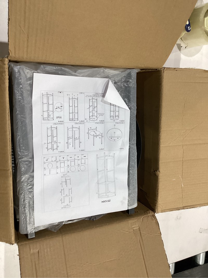 Condition photo showing Good Condition for Water Dispenser Floor Stand, Water Jug Stand for 1-5 Gallon, Sturdy Water Stand with Shelves, 3 Tier Water Dispenser Storage(36.5" H-11.8" W),Water Jug and Plant Stand