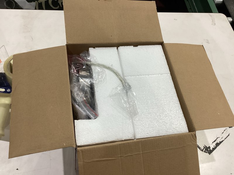 Condition photo showing As Is for Westinghouse 6100700 One-Light Indoor Mini Pendant, Brushed Nickel Finish with Clear Seeded Glass