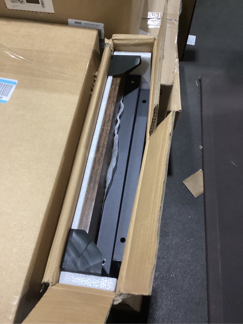 Condition photo showing Good Condition for Standing Desk Adjustable Height, Mobile Stand Up Desks with Wheels Small Computer Desks Rolling Desk, Portable Laptop Desks Rustic Standing Table Sit Stand Home Office Desks 16"x31.5" Height 27"-43.5"