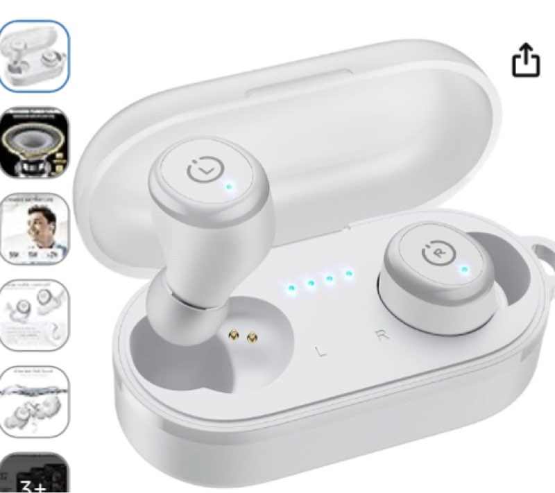 TOZO T10 Wireless Earbuds Bluetooth 5.3, App-Customizable EQ, Ergonomic Design, 55H Playtime, Wireless Charging Case, In-Ear Headphones with Sound