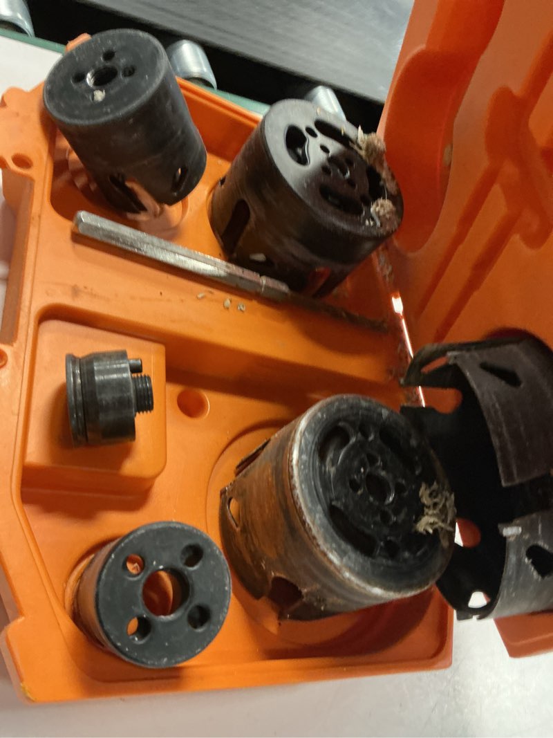 Condition photo showing As Is for Spyder 14-Piece Carbide Tipped Deep Cut Hole Saw Kit