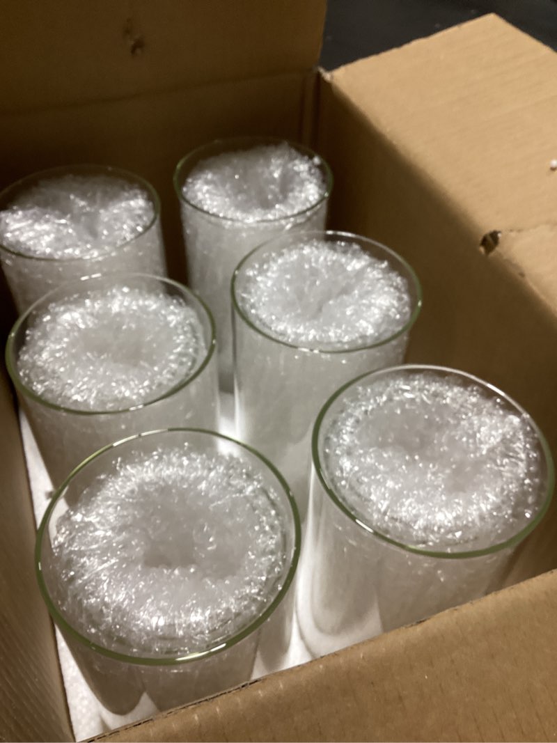 Condition photo showing Good Condition for 24 pack thick glass cylinder vases 4,6,9,12 inch tall clear flower vase hurricane floating candle holder for table centerpiece wedding home decor 24 pack (4,6,9,12 inch )