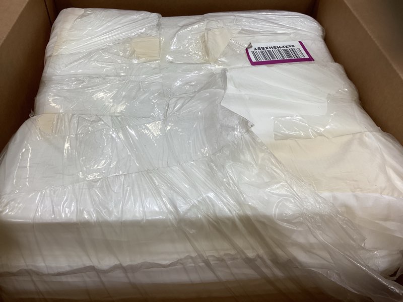 Condition photo showing As Is for favoyard outdoor chair cushions 17"w x 16"d x 2"t set of 4 patio chairs cushions 3-year fade resistant & waterproof cushions for outdoor furniture with hidden zipper, attach straps for dining chairs beige 17 x 16 inch