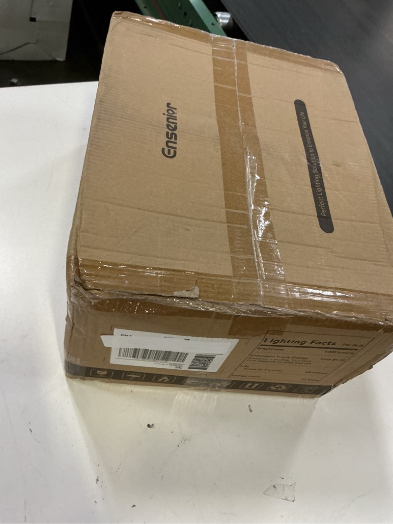 Condition photo showing New/Like New for ensenior 12 pack 6 inch led recessed ceiling light black, dimmable, 2700k-5000k 5cct, 1200lm 12w 120v, high brightness canless wafer downlight - etl&fcc&ic 6 inch 2700k/3000k/3500k/4000k/5000k - 5cct black