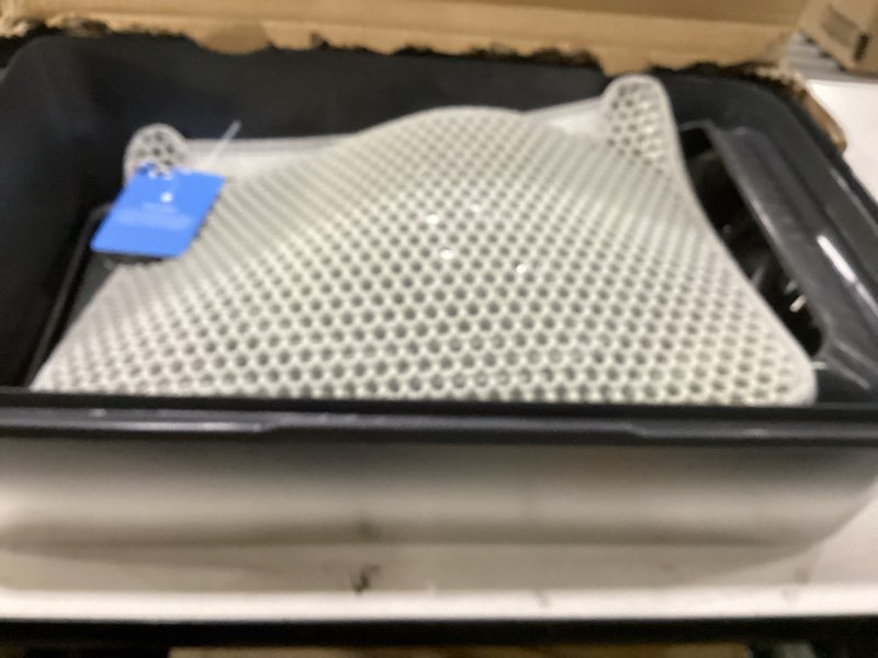 Condition photo showing New/Like New for Stainless Steel Litter Box | XL Enclosed Cat Litter Boxs with Lid for Big Cats | High Sided, Anti-Urine Leakage | Non-Stick Bottom & Includes Litter Mat & Metal Scoop (Dark Gray) X-Large Dark Gray