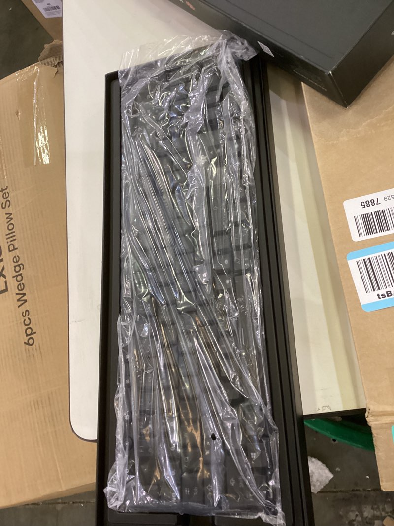 Condition photo showing As Is for Hexgears 2-Mode Wireless RGB Mechanical Keyboard, BT/Wired Low Profile Win/Mac Gaming Keyboard w/Ultra-Thin Design, Dedicated Media Control & Tactile White Switch (Black) Black & Clicky