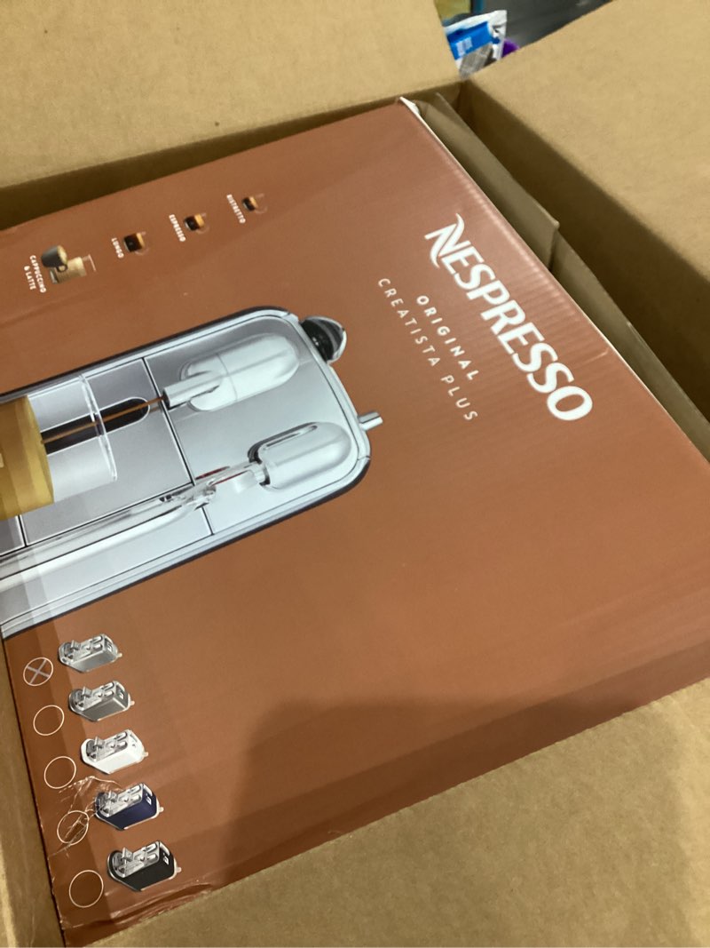 Condition photo showing As Is for Nespresso Creatista Plus Espresso Machine by Breville, Brushed Stainless Steel