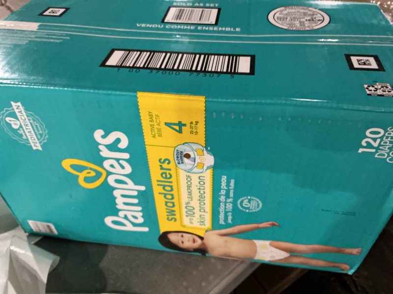 Condition photo showing Good Condition for Pampers Swaddlers Sensitive Disposable Diapers - Size 4 - 120ct