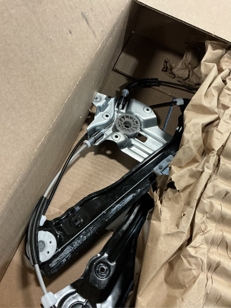 Condition photo showing As Is for gm genuine parts 95382561 front driver side window regulator without motor