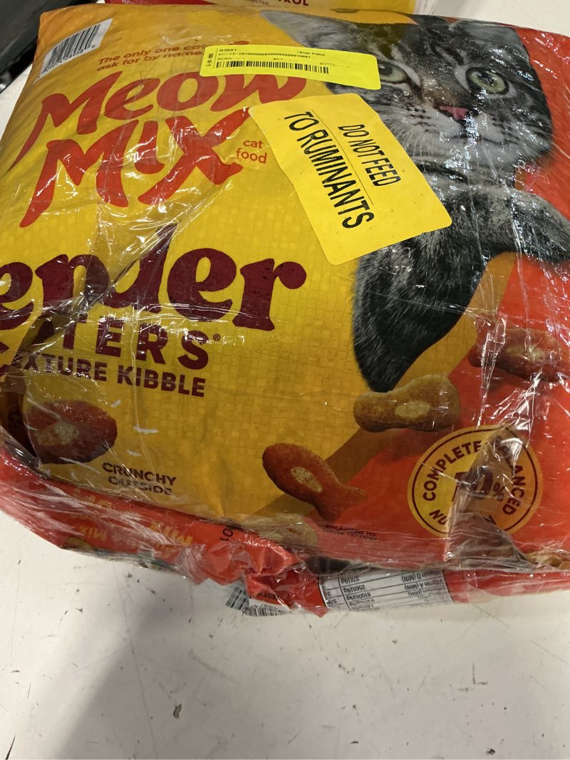 Condition photo showing As Is for meow mix tender centers salmon & white meat chicken flavors, dry cat food, 14.2 lb. bag salmon & chicken 14.2 pound (pack of 1)