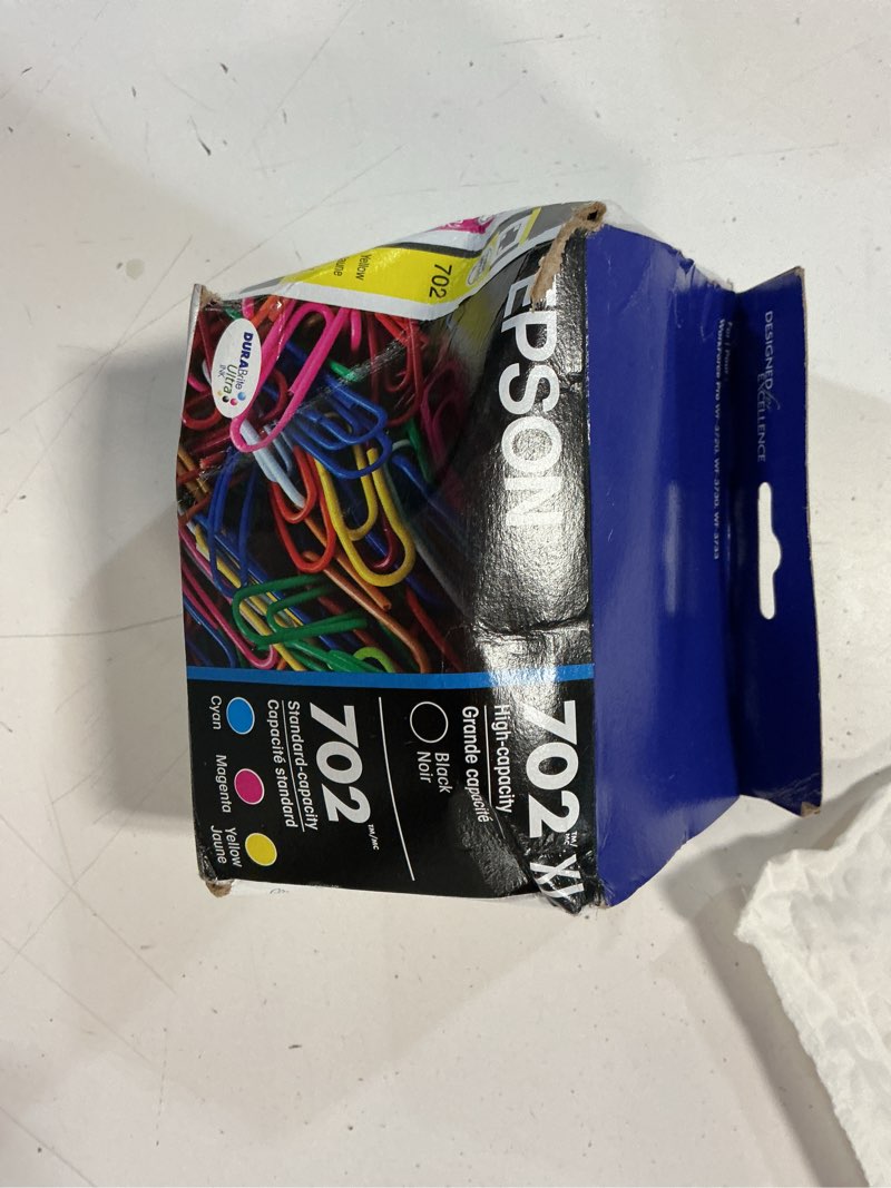 Condition photo showing New/Like New for epson 702 durabrite ultra ink standard capacity black & color cartridge combo pack (t702120-bcs) works with workforce pro wf-3720, wf-3730, wf-3733