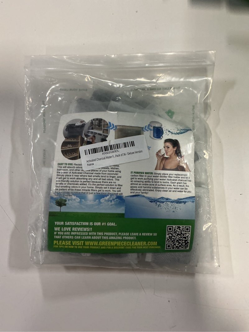 Condition photo showing New/Like New for Activated Charcoal Water Filter Replacements - Great for Megahome and Other Countertop Water Distillers - Pack of 36 - Deluxe Version