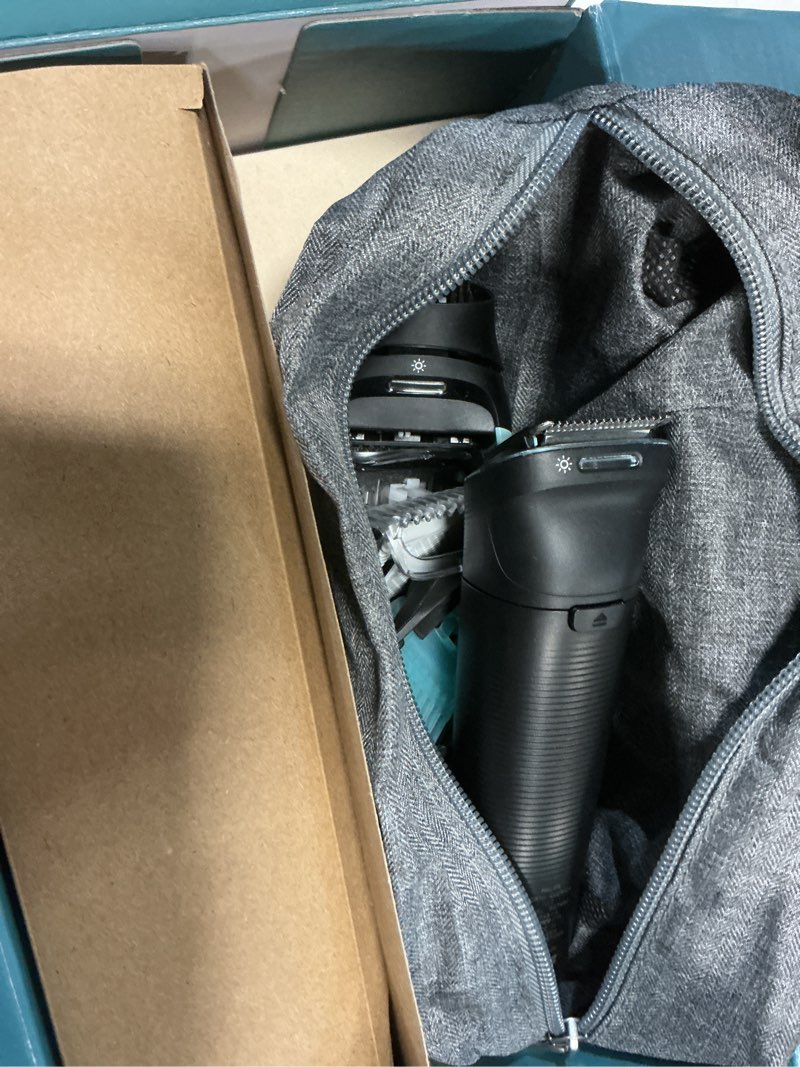 Condition photo showing As Is for philips norelco body groomer 7000 series, waterproof men's full body groomer with travel case, triple protect shave system & body hair trimmer with contour-following 2d flexing head, bg7490/50
