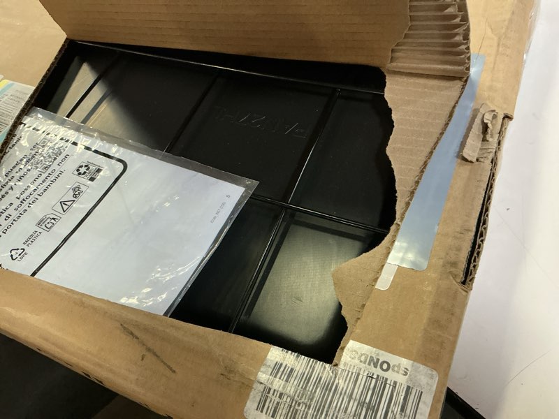 Condition photo showing As Is for MidWest Homes for Pets 30-Inch iCrate Folding Dog Crate with Divider Panel, Leak-Proof Tray & Secure Latches – Metal Wire Kennel for Medium Breeds – Portable, Durable & Easy to Assemble 30.7"L x 19.3"W x 21.5"H Black